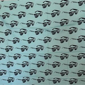Black Sunglasses Mint Green Print Fabric 36 x 44 multi purpose art design 80’s